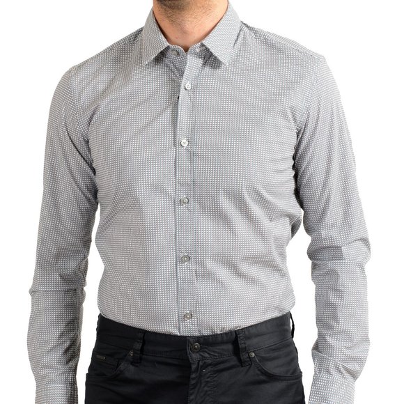 Hugo Boss Men's "Ronni" Slim Fit Stretch Multi-Color Long Sleeve Casual Shirt - Picture 4 of 9